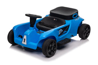 24V Electric Drifting Go Kart For Kids, Electric Ride On Toy W 85W*2 Motors, 8Mph Max Speed, Safety Belt, Music, Horn, Usb Blue Abs