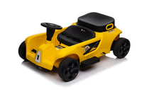 24V Electric Drifting Go Kart For Kids, Electric Ride On Toy W 85W*2 Motors, 8Mph Max Speed, Safety Belt, Music, Horn, Usb Yellow Abs