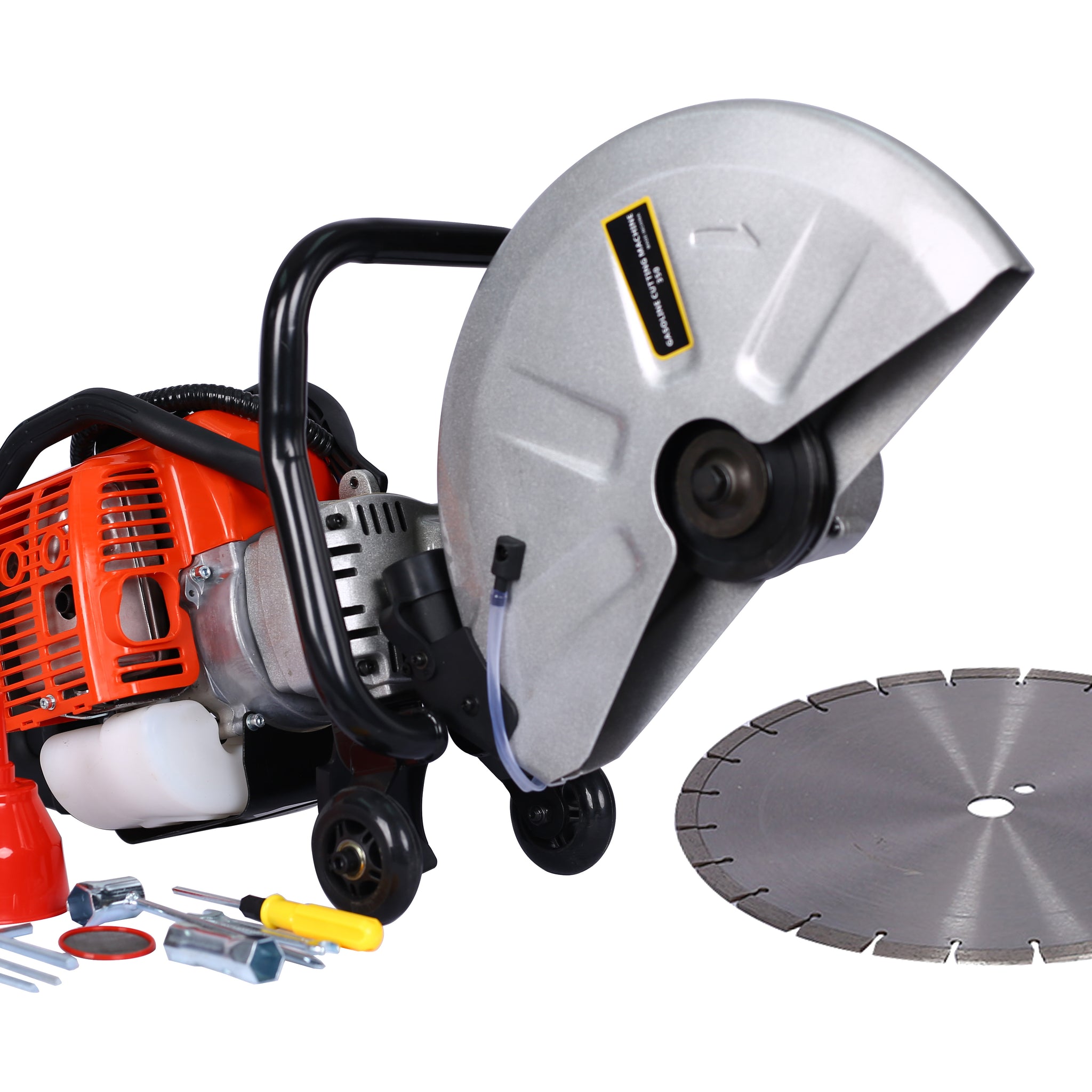 52Cc 2 Stroke Gas Powered Concrete Cut Off Saw Gasoline Grinder With Blade Black Steel