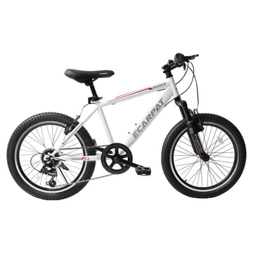 A20215 Kids Bicycle 20 Inch Kids Montain Bike Gear 7 Speed Bike For Boys And Girls White Pink Steel