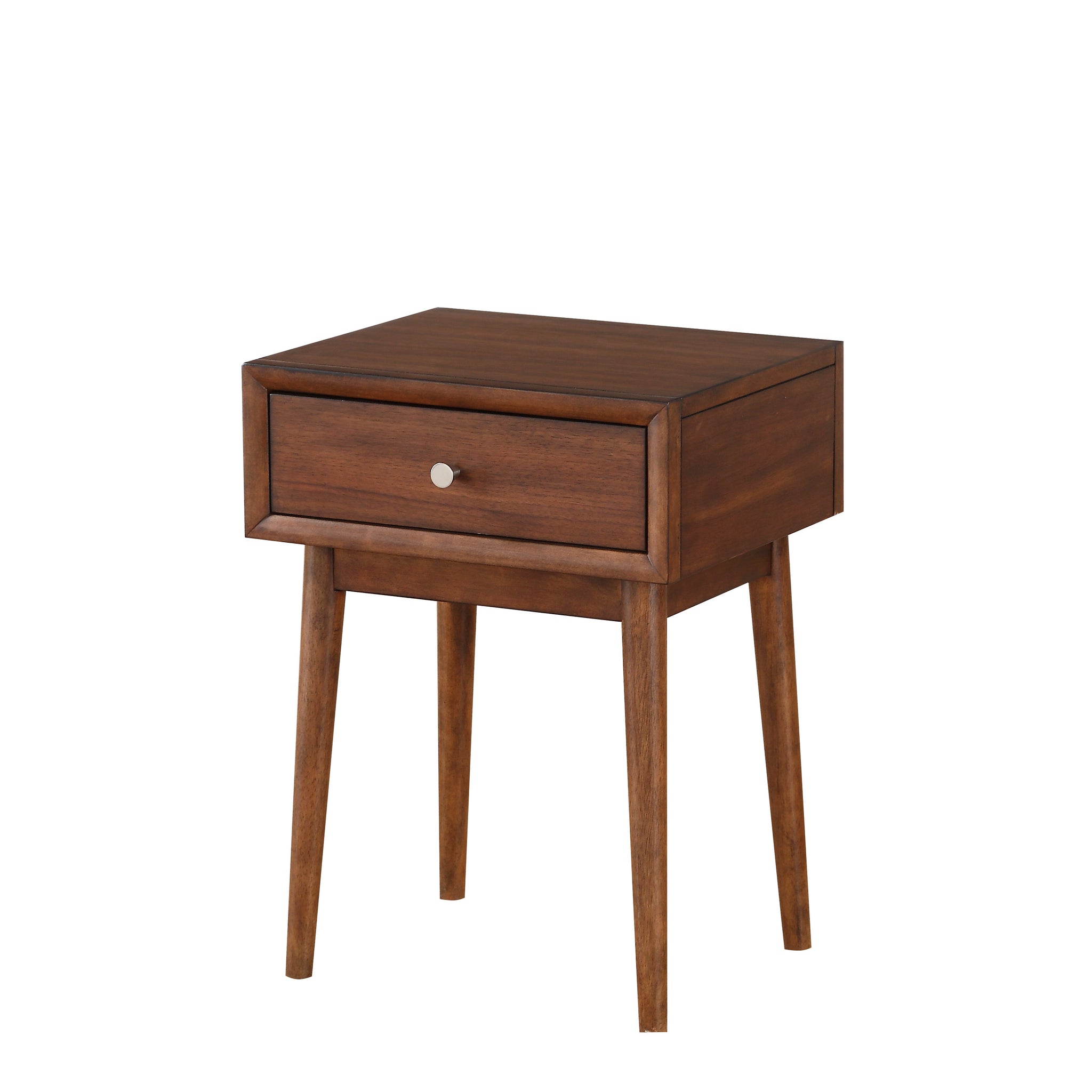 Modern Style 1Pc End Table Drawer Brown Finish Living Room Furniture Stylish Table Brown Brown Primary Living Space Mid Century Modern,Modern,Retro Drawers Coffee & End Tables Wood