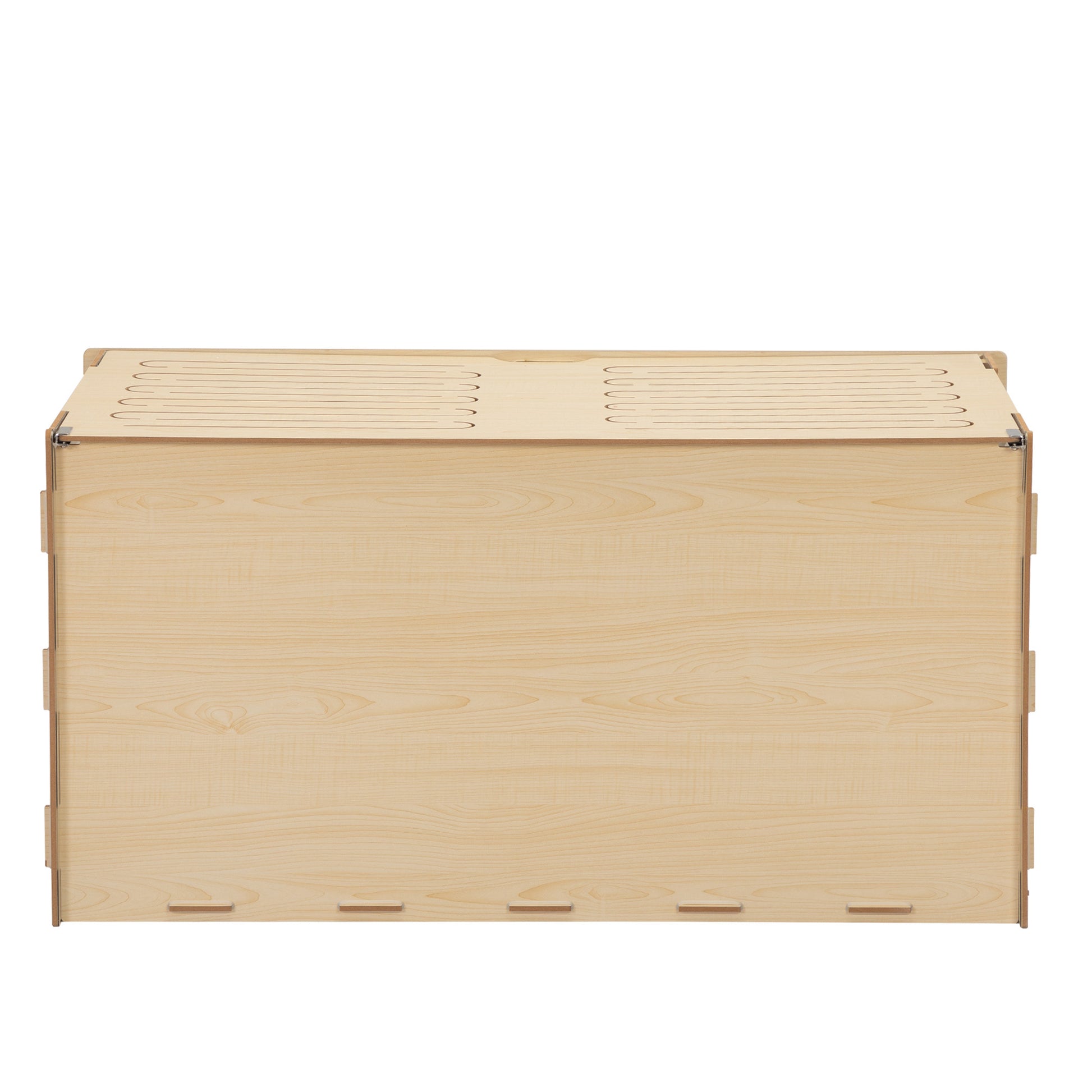 Wooden Hamster Cage Small Animals House, Acrylic Hutch For Dwarf Hamster, Guinea Pig, Chinchilla, Opening Top With Air Vents Natural Mdf