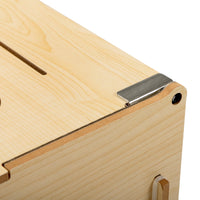 Wooden Hamster Cage Small Animals House, Acrylic Hutch For Dwarf Hamster, Guinea Pig, Chinchilla, Opening Top With Air Vents Natural Mdf