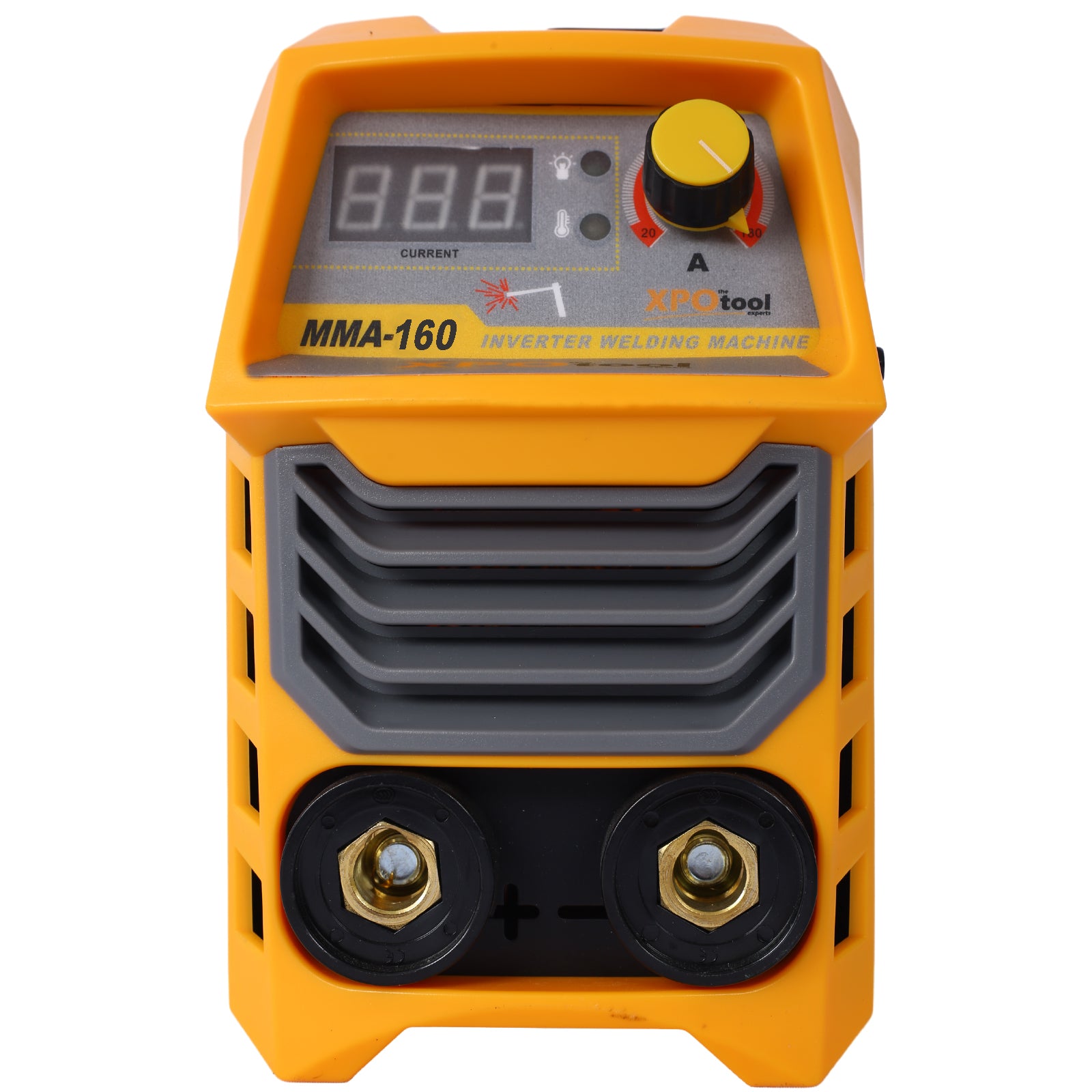 110 220V Mma Welder, 160A Stick Arc Welding Machine Igbt Inverter Digital Display Lcd Hot Start Welder With Electrode Holder, Work Clamp, Input Power Adapter Cable Dual Voltage Dc Yellow Grey Abs Steel Q235