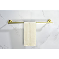 6 Piece Stainless Steel Bathroom Towel Rack Set Wall Mount Brushed Gold Stainless Steel