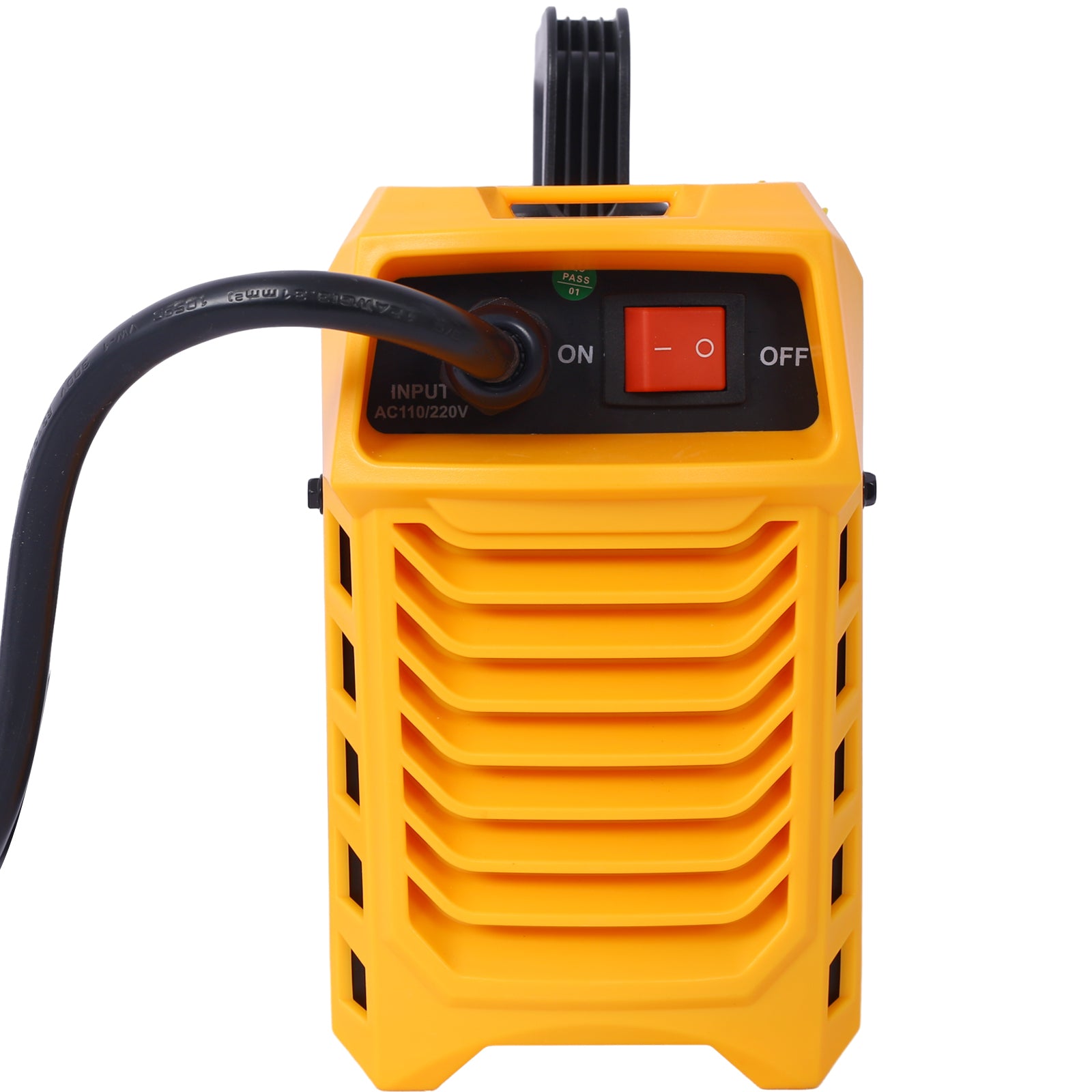 110 220V Mma Welder, 180A Stick Arc Welding Machine Igbt Inverter Digital Display Lcd Hot Start Welder With Electrode Holder, Work Clamp, Input Power Adapter Cable Dual Voltage Dc Yellow Grey Abs Steel Q235