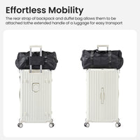 Luggage Set 4 Pcs 20" 24" 29" Travel Bag , Pc Abs Durable Lightweight Luggage With Collapsible Cup Holder, 360 Silent Spinner Wheels, Tsa Lock, White White Abs Pc