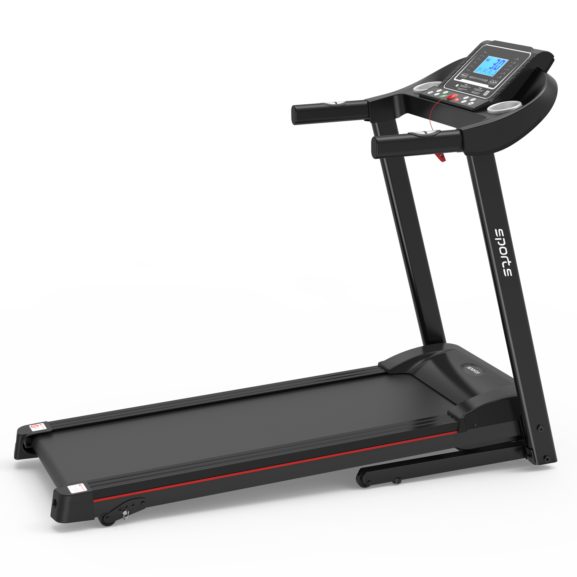 Fitshow App Home Foldable Treadmill With Incline, Folding Treadmill For Home Workout, Electric Walking Running Treadmill Machine 5" Lcd Screen 250 Lb Capacity Bluetooth Music Indoor Fitness Black Handheld Foldable Body Building Carbon Steel