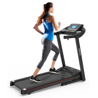 Fitshow App Home Foldable Treadmill With Incline, Folding Treadmill For Home Workout, Electric Walking Running Treadmill Machine 5" Lcd Screen 250 Lb Capacity Bluetooth Music Indoor Fitness Black Handheld Foldable Body Building Carbon Steel