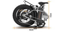 Aostirmotor Folding Electric Bike Ebike Bicycle 750W Motor 20" Fat Tire With 48V 12.5Ah Li Battery Beach Snow Bicycle A30 Cycling Gray Foldable Aluminium