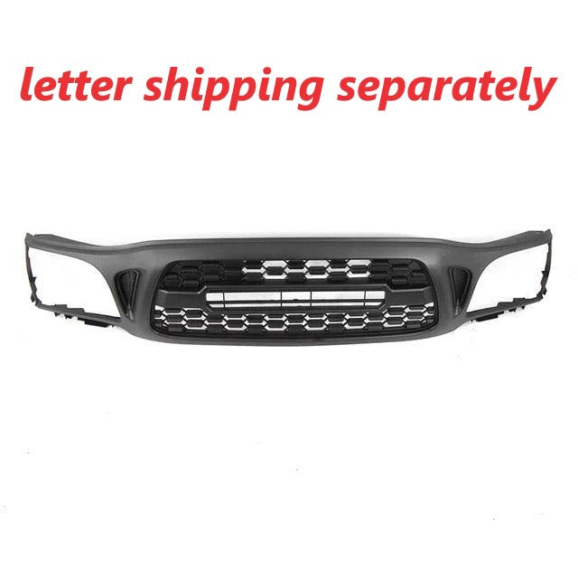 Grill For 2001 2004 Toyota Tacoma Trd Aftermarket Grill Replacement W Letters Matt Black Abs Abs