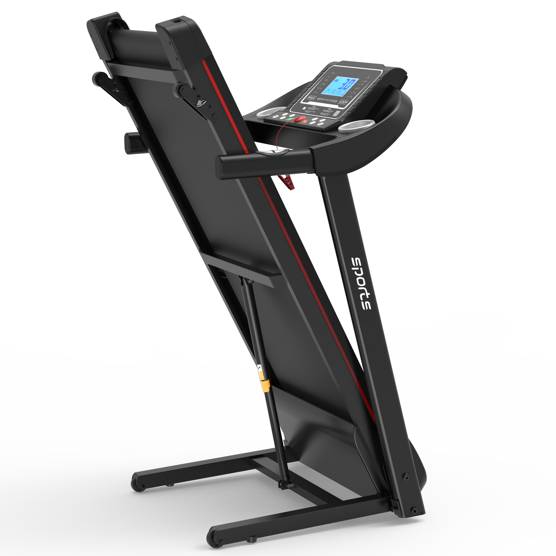 Fitshow App Home Foldable Treadmill With Incline, Folding Treadmill For Home Workout, Electric Walking Running Treadmill Machine 5" Lcd Screen 250 Lb Capacity Bluetooth Music Indoor Fitness Black Handheld Foldable Body Building Carbon Steel