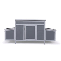 Outdoor Wood Chicken Coop With Wire Mesh Run, Nesting Boxes, Large Poultry House For 3 4 Chickens, Gray And Black Black Gray Metal & Wood