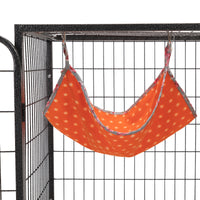 4 Story Pet Cage, Bunny Hutch With Ladder, Lockable Wheels And Removable Tray, Black And Orange Black Metal