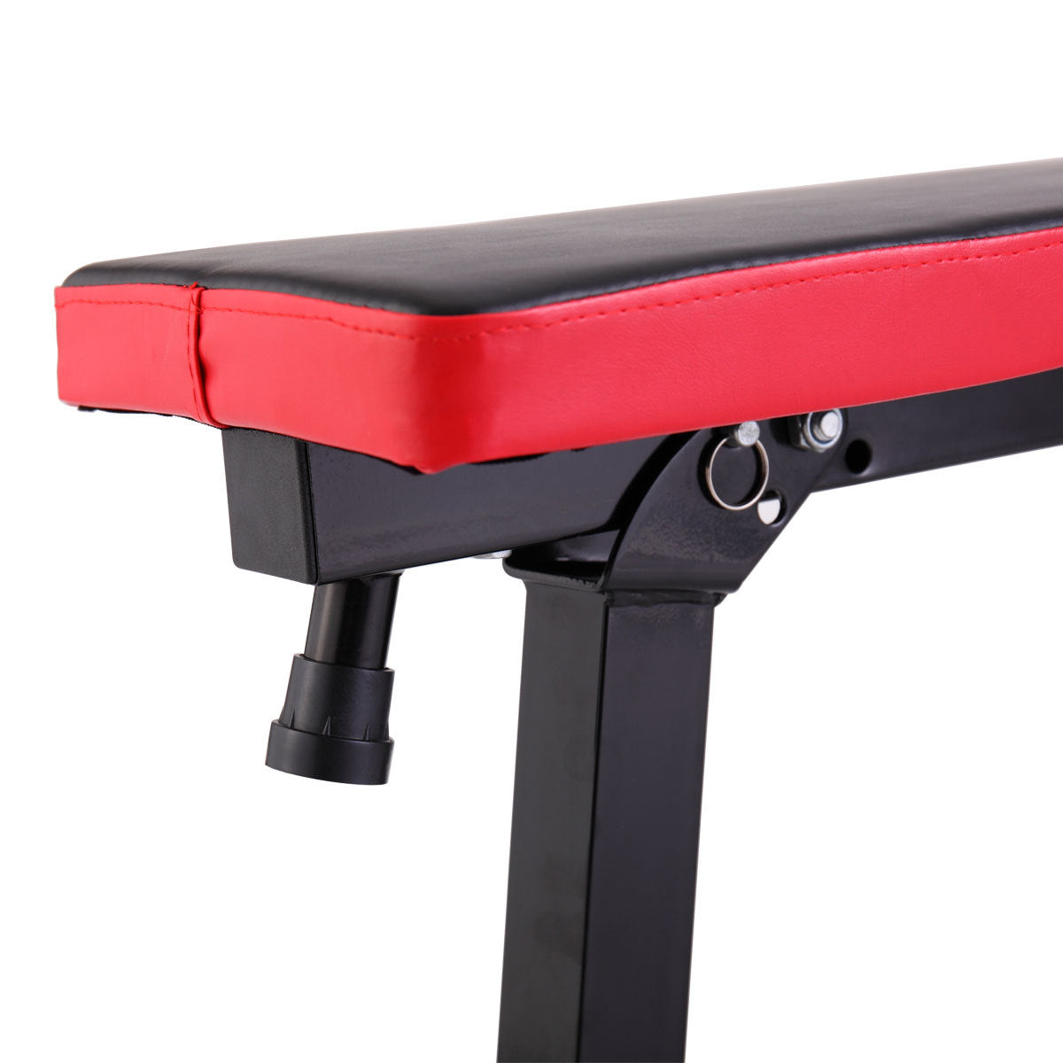 Adjustable Folding Multifunctional Workout Station Adjustable Workout Bench With Squat Rack Balck Red Black Red Metal