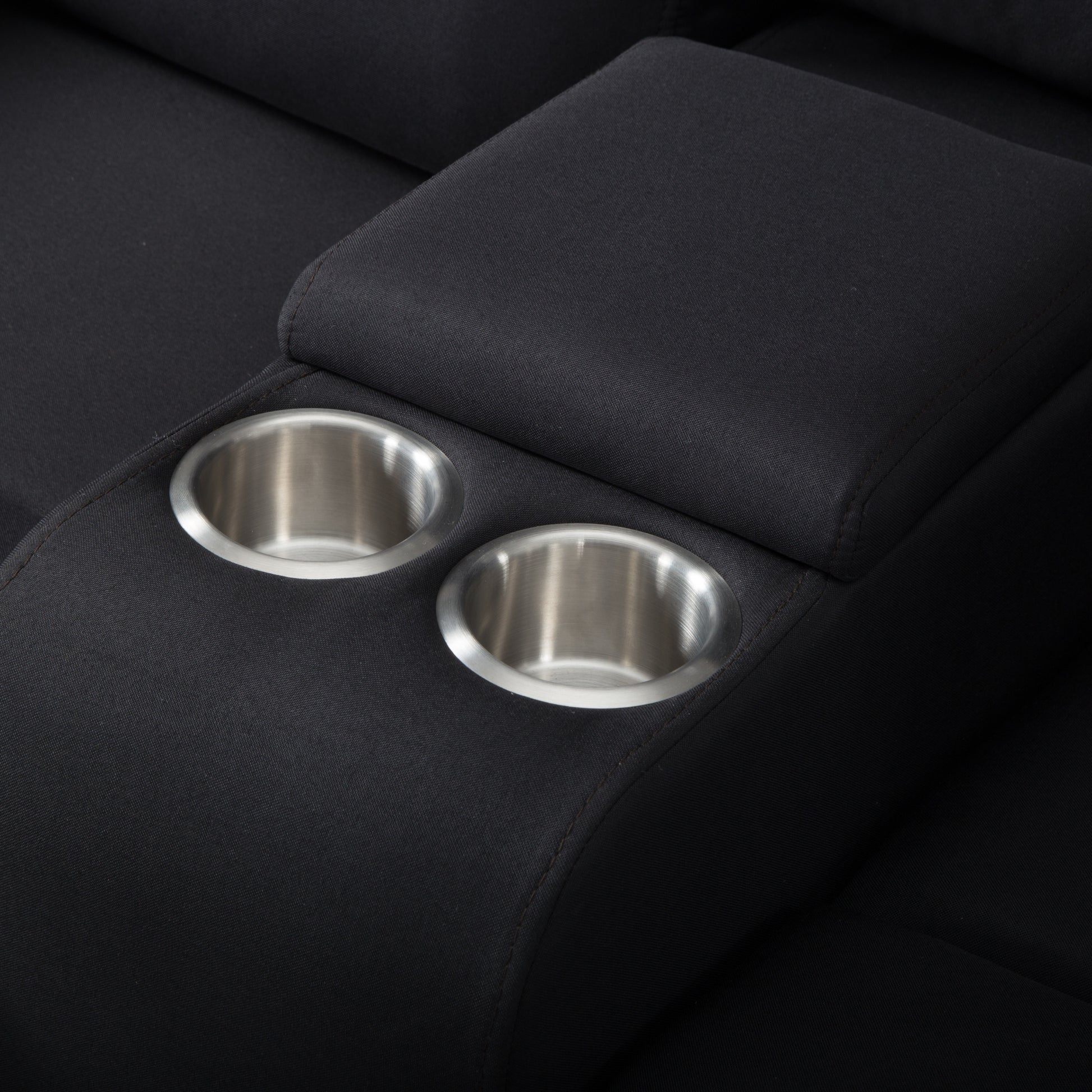 59.4'' Manual Reclining Lovesea Black Fabric