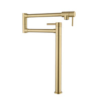 Pot Filler Faucet With Extension Shank Brushed Gold Brass