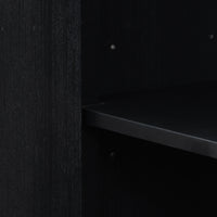 Designed Storage Cabinet Sideboard With 4 Doorsadjustable Shelves, Suitable For Living Rooms, Entrance And Study Rooms. Black Mdf Acacia