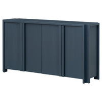 Designed Storage Cabinet Sideboard With 4 Doorsadjustable Shelves, Suitable For Living Rooms, Entrance And Study Rooms. Navy Blue Mdf Acacia