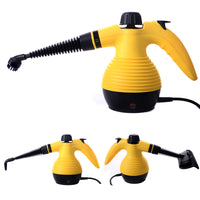 Handheld Pressurized Steam Cleaner With 9 Piece Accessory Set, Multifunctional Steam Cleaning For Car, Home, Bedroom, Free, Yellow Yellow Polypropylene
