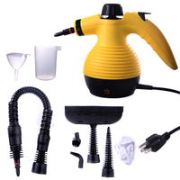 Handheld Pressurized Steam Cleaner With 9 Piece Accessory Set, Multifunctional Steam Cleaning For Car, Home, Bedroom, Free, Yellow Yellow Polypropylene