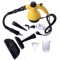 Handheld Pressurized Steam Cleaner With 9 Piece Accessory Set, Multifunctional Steam Cleaning For Car, Home, Bedroom, Free, Yellow Yellow Polypropylene
