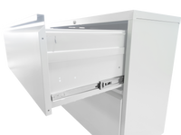 Lateral File Cabinet 2 Drawer, White Filing Cabinet With Lock, Lockable File Cabinet For Home Office, Locking Metal File Cabinet For Legal Letter A4 F4 Size Filing Cabinets 1 2 Drawers White Office Drawers Included Modern Metal Metal