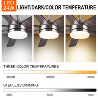 62 In. Integrated Led Brushed Nickel Plywood Smart Ceiling Fan With Remote Control Brushed Nickel Plywood Metal