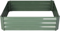Raised Garden Bed Galvanized Planter Box Anti Rust Coating For Flowers Vegetables Green Metal