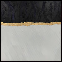 Home Hand Painted "Roots Of Midas" Oil Painting 48"H X 48"W Grey Black Canvas