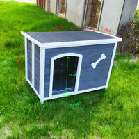 40.55" Wooden Folding Dog House, Waterproof Dog Cage,Indoor Solid Wood Outside Dog Shelter Kennel Easy To Assemble Gray Wood