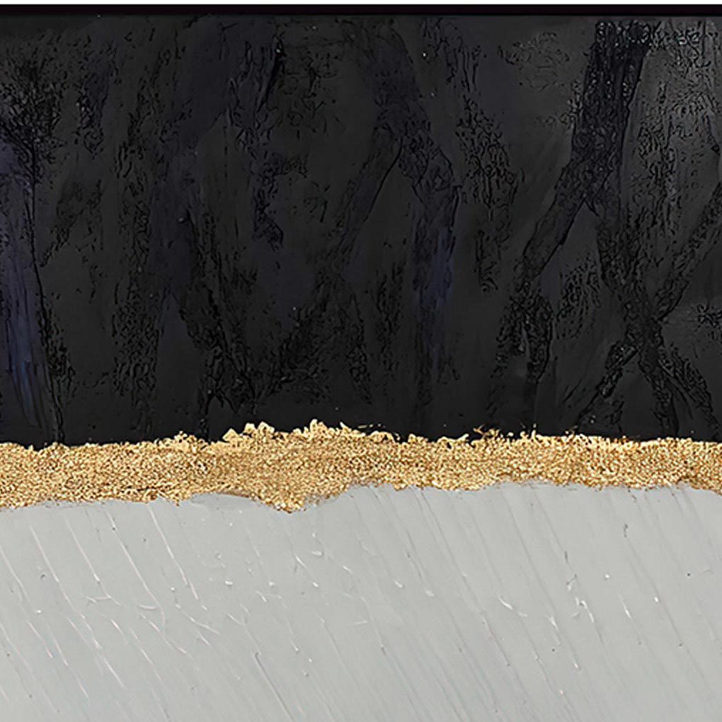 Home Hand Painted "Roots Of Midas" Oil Painting 48"H X 48"W Grey Black Canvas
