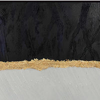 Home Hand Painted "Roots Of Midas" Oil Painting 48"H X 48"W Grey Black Canvas