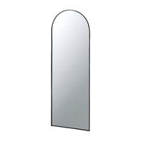 28X1X74" Celine Black Arch Body Mirror Black Iron