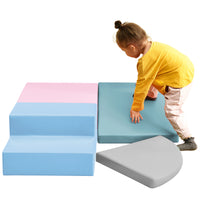 Soft Climb And Crawl Foam Playset, Safe Soft Foam Nugget Block For Infants, Preschools, Toddlers, Kids Crawling And Climbing Indoor Active Play Structure Colorful 1 To 2 Years Foam Indoor