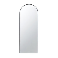 28X1X74" Celine Black Arch Body Mirror Black Iron