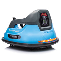 12V Ride On Bumper Car For Kids,1.5 5 Years Old,Baby Bumping Toy Gifts W Remote Control, Led Lights,360 Degree Spin, Vehicle Body With Anti Collision Padding,Five Point Safety Belt Blue Polyethylene
