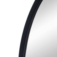 28X1X74" Celine Black Arch Body Mirror Black Iron