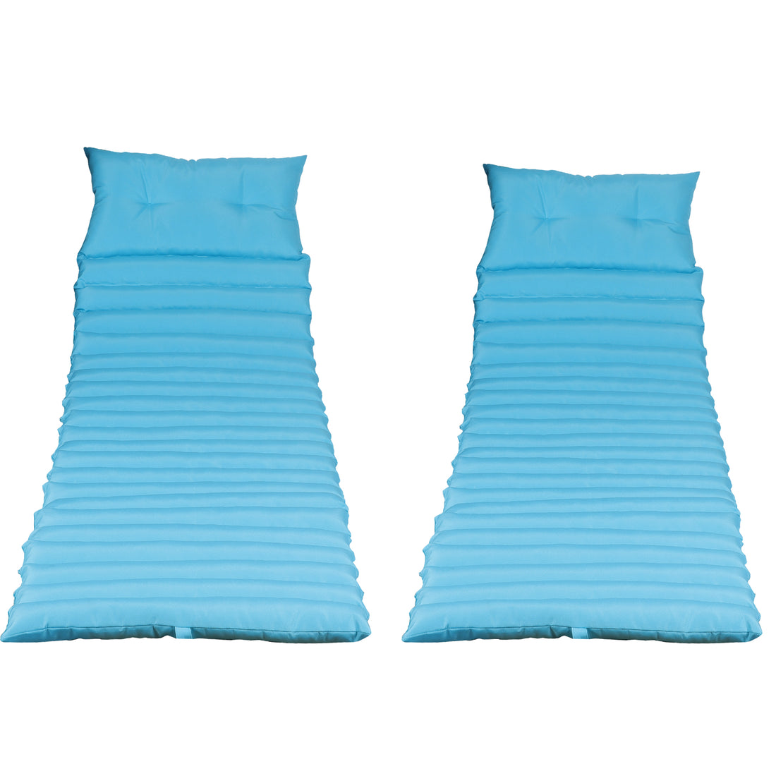 2Pcs Set Outdoor Lounge Chair Cushion Replacement Patio Funiture Seat Cushion Chaise Lounge Cushion Sky Blue No Lounge Blue Solid 2 Person Seating Group Polyester