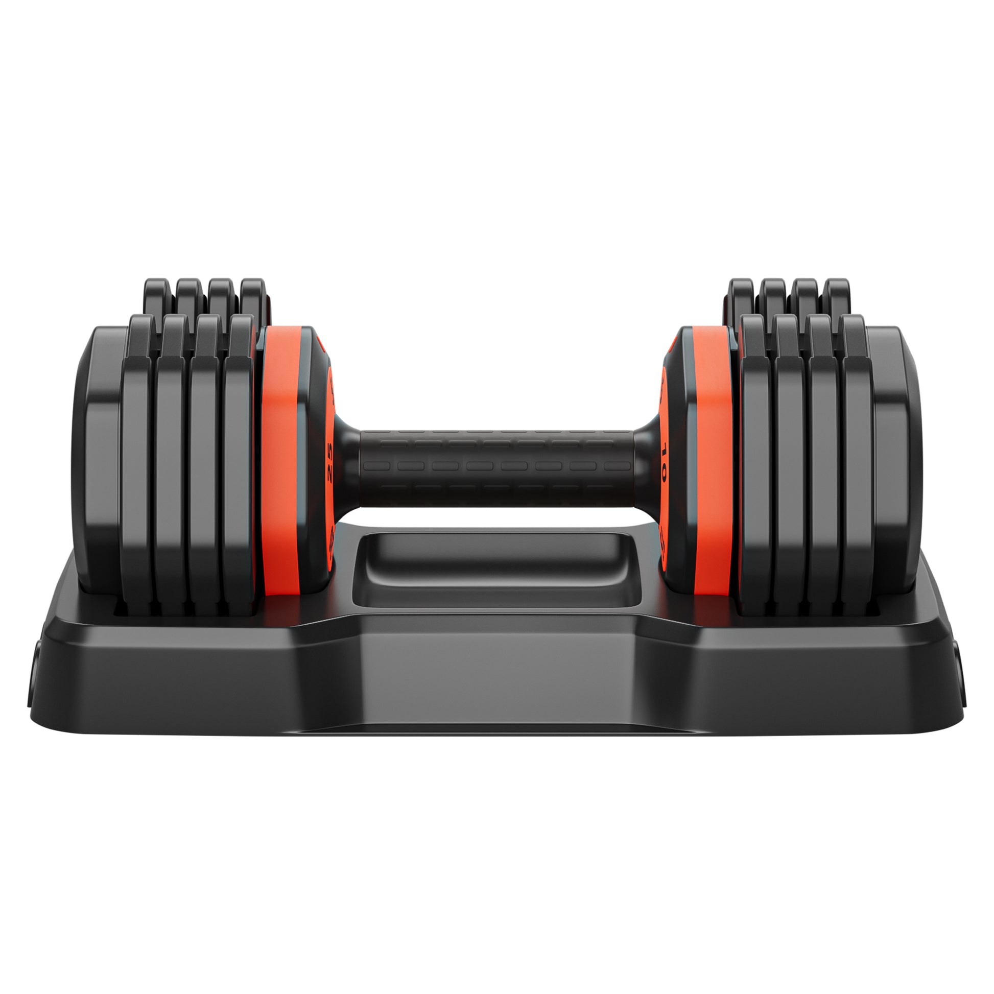 25Lb 5 In 1 Single Free Dumbbell Weight Adjust With Anti Slip Metal Handle, Ideal For Full Body Home Gym Workouts Black Abs Steel Q235