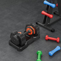 55Lb 5 In 1 Single Free Dumbbell Weight Adjust With Anti Slip Metal Handle, Ideal For Full Body Home Gym Workouts Black Abs Steel Q235