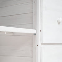 Garden Potting Bench Table, Rustic And Sleek Design With Multiple Drawers And Shelves For Storage, White And Gray White Gray Garden & Outdoor Rustic Wood