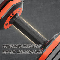 55Lb 5 In 1 Single Free Dumbbell Weight Adjust With Anti Slip Metal Handle, Ideal For Full Body Home Gym Workouts Black Abs Steel Q235