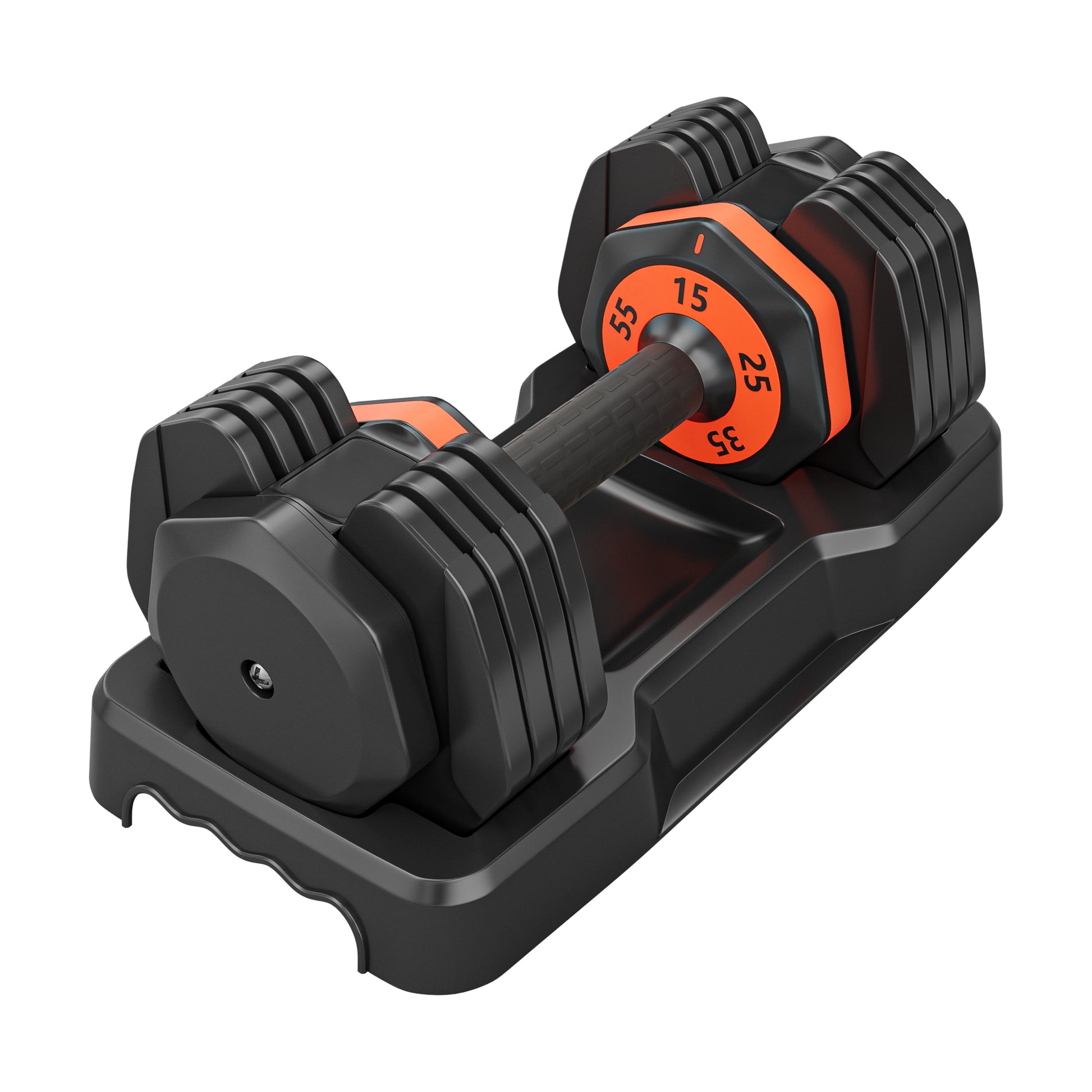 55Lb 5 In 1 Single Free Dumbbell Weight Adjust With Anti Slip Metal Handle, Ideal For Full Body Home Gym Workouts Black Abs Steel Q235