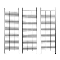 3 Tier Wire Cat Cage, Large Kennels Playpen With 3 Platforms, 3 Ramp Ladders And 4 Doors, Black Black Metal