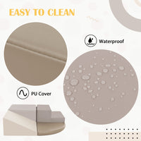Soft Climb And Crawl Foam Playset, Safe Soft Foam Nugget Block For Infants, Preschools, Toddlers, Kids Crawling And Climbing Indoor Active Play Structure Beige Foam