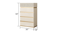 Delfano Modern Style 5 Pc Queen Bedroom Set Made With Wood In Beige Box Spring Not Required Queen Beige Wood 5 Piece Set Bedroom Bed Included,Chest Included,Dresser Included,Mirror Included,Nightstand Included Contemporary,Modern Solid Wood Mdf Velvet