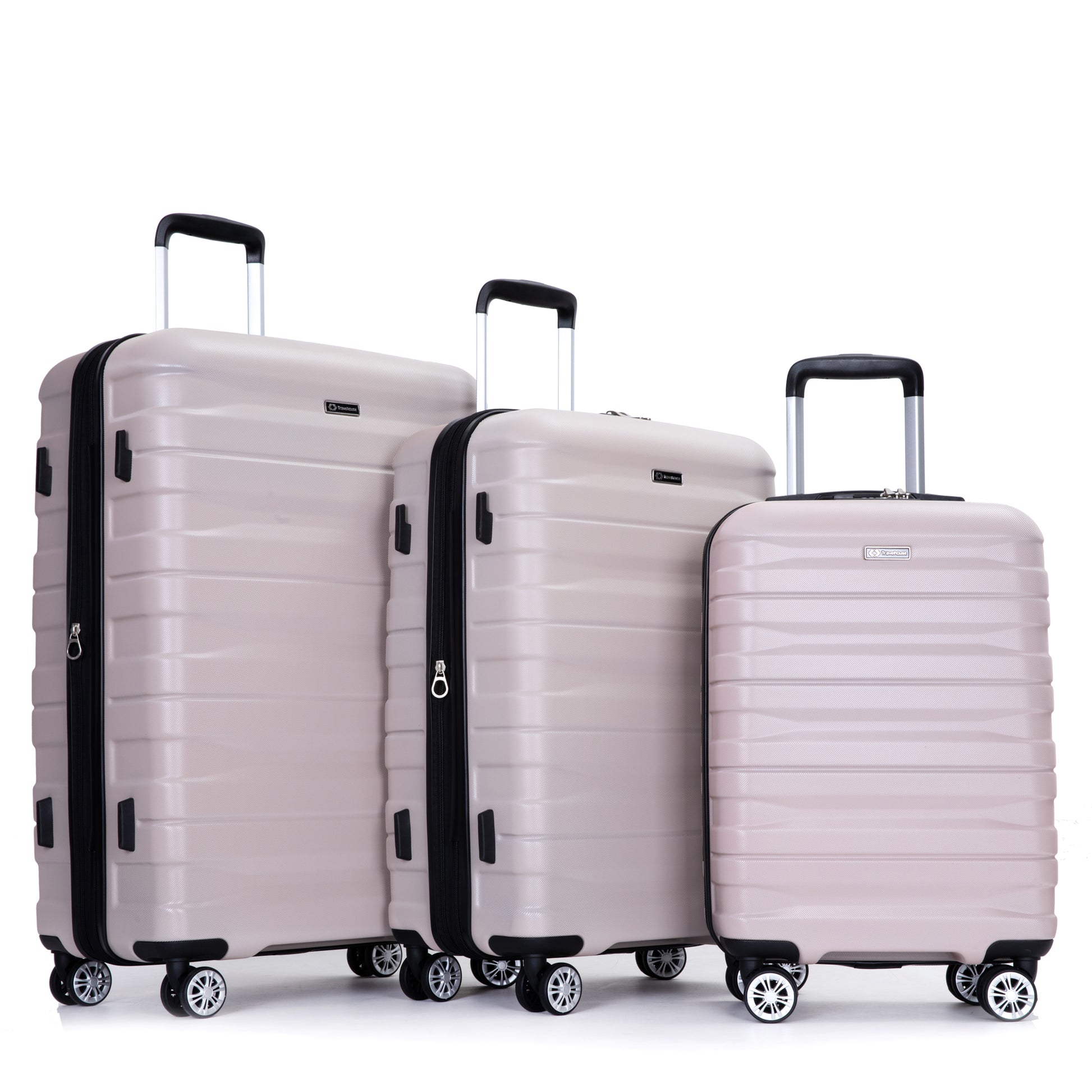 3 Piece Luggage Sets Pc Lightweight & Durable Expandable Suitcase With Two Hooks, Double Spinner Wheels, Tsa Lock, 21 25 29 Sand Sand Pc