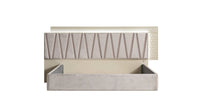Delfano Modern Style 5 Pc King Bedroom Set Made With Wood In Beige Box Spring Not Required King Beige Wood 5 Piece Set Bedroom Bed Included,Chest Included,Dresser Included,Mirror Included,Nightstand Included Contemporary,Modern Solid Wood Mdf Built In