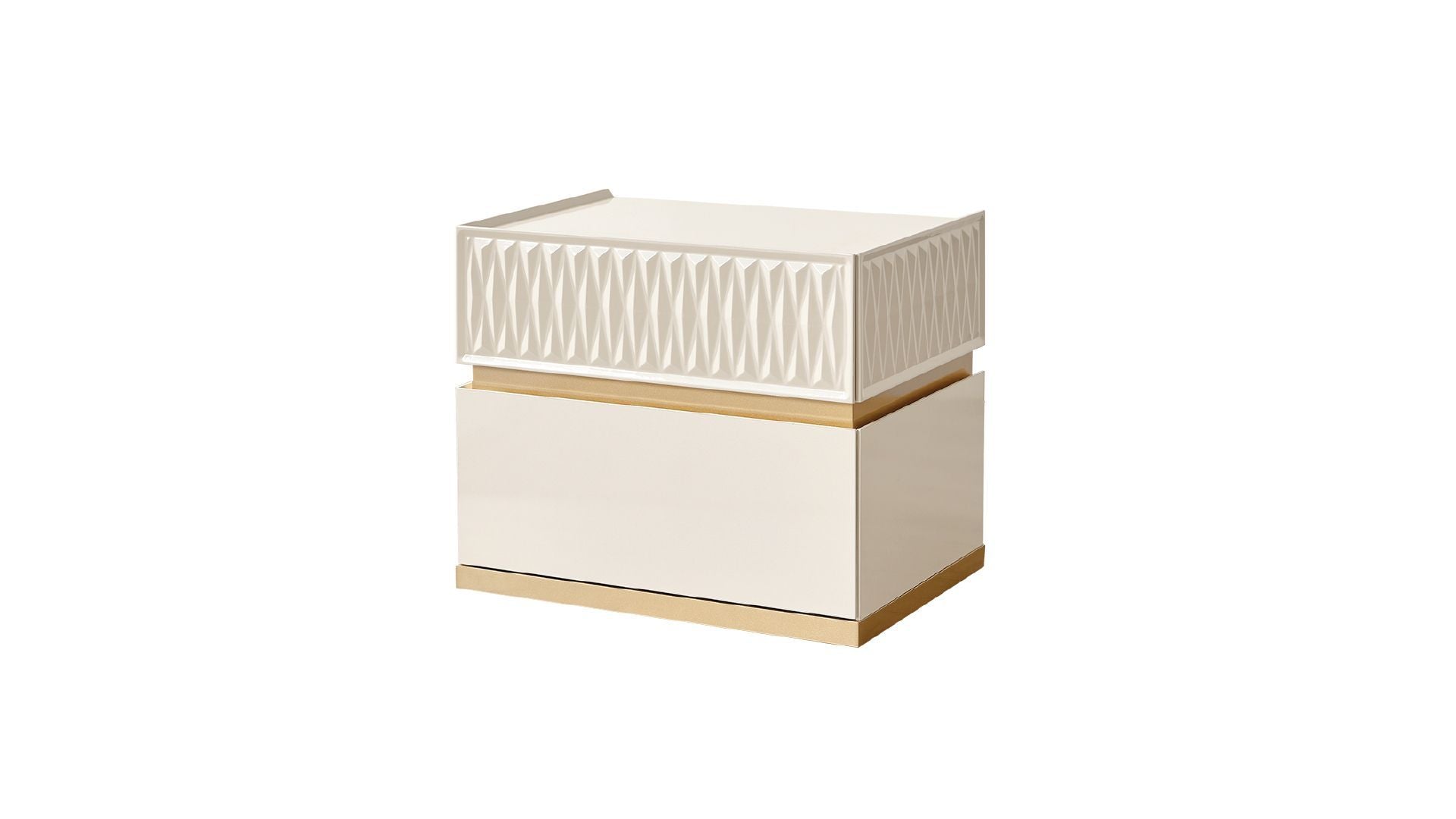 Delfano Modern Style 5 Pc Queen Bedroom Set Made With Wood In Beige Box Spring Not Required Queen Beige Wood 5 Piece Set Bedroom Bed Included,Chest Included,Dresser Included,Mirror Included,Nightstand Included Contemporary,Modern Solid Wood Mdf Velvet